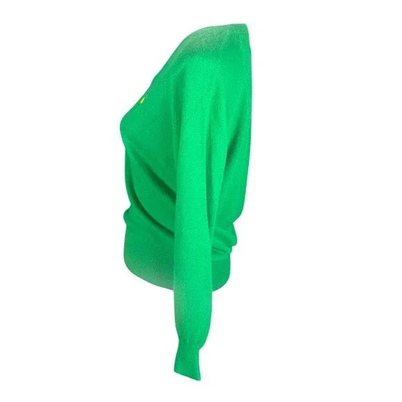 Vintage Augusta National Golf Shop Sweater Women M Green Masters V-Neck USA RARE - Picture 3 of 8